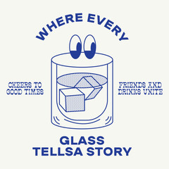 Retro cartoon funny characters posters. Vintage drink illustration. Latte, cappuccino, coffee cup, fresh juice mascot. Nostalgia 60, 70s, 80s. Print for cafe. For cafe. Vector isolated on background