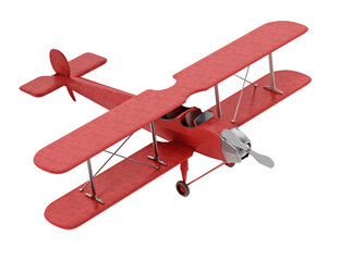 Vintage airplane isolated on transparent background. 3D illustration © Destina