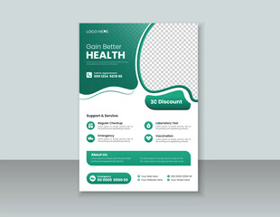 Organic medical flyer layout design.