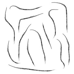 Hand drawn set underlines vector on white background