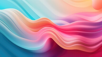 Obraz premium Abstract background Colorful twisted shapes in motion Digital art for poster flyer banner background or design element Soft