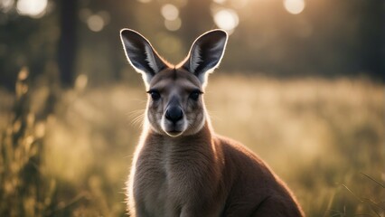 wild kangaroo at the nature - Powered by Adobe