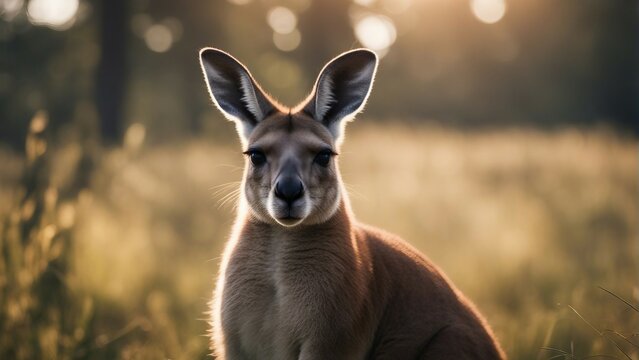 wild kangaroo at the nature
