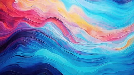 Abstract marbled acrylic paint ink painted waves painting texture colorful background banner Bold colors color swirls waves  - obrazy, fototapety, plakaty