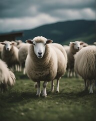 portrait of sheep in the countryside
