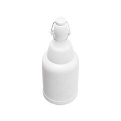 An image of a blank ceramic bottle isolated on a white background