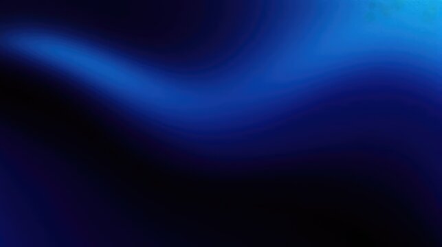 Black dark azure cobalt sapphire blue abstract background Color gradient Geometric shape Wave wavy curved line Rough grunge grain