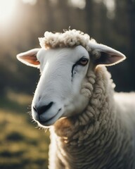 portrait of sheep in the countryside
