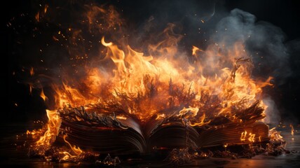 The book is burning. Burn books