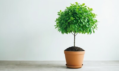  a flourishing green tree planted in a pot