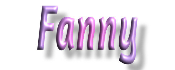 Fanny - pink color - female name - ideal for websites, emails, presentations, greetings, banners, cards, books, t-shirt, sweatshirt, prints, cricut, silhouette,

