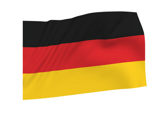 Obraz premium Flag of Germany. Wavy flag. Isolated. 3d illustration.