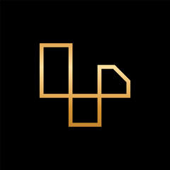 Letter L diamond luxury minimalist line logo