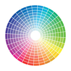 color wheel with all colors and gradients on a white background