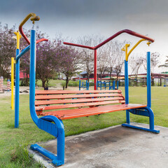 Children playground in the park 