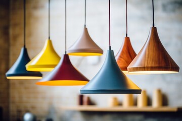Bright and Colorful Pendant Lights in Midcentury Style