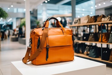 Orange Masculine Bag in Precisionist Style with Hidden Details