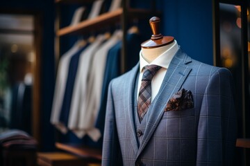 Wealthy Portraiture of Men's Suits in Boutique with Bold Colors