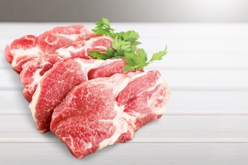 Raw prime fresh red steaks