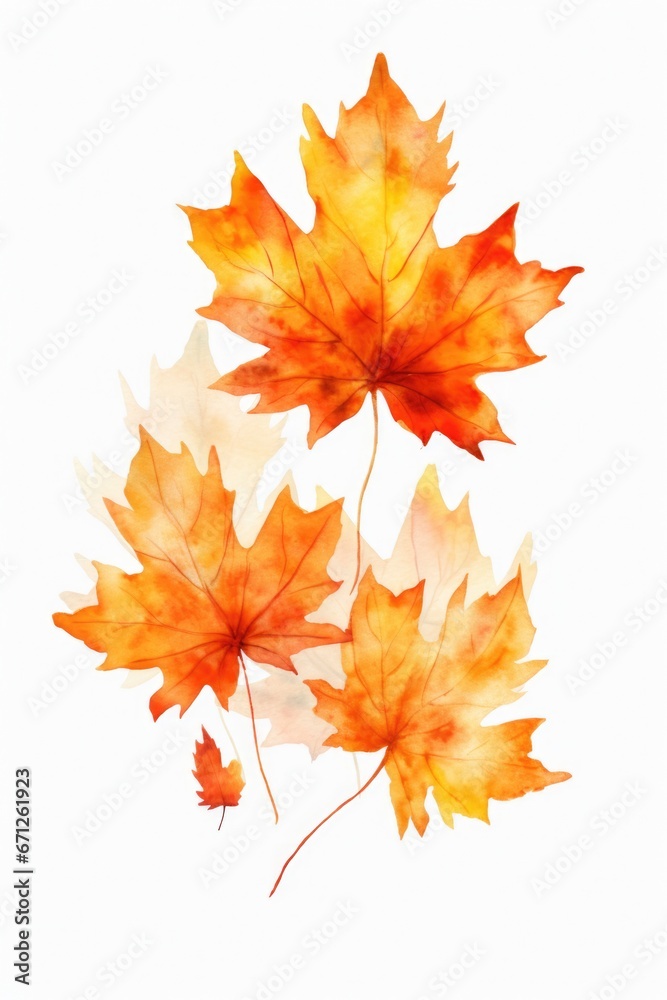 Aufkleber two leaves placed on a clean white surface. suitable for various nature-themed projects.