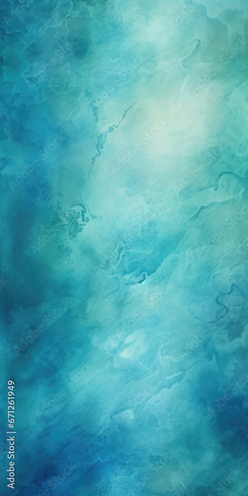 Poster A painting depicting a blue and green background. This versatile image can be used for various design projects.