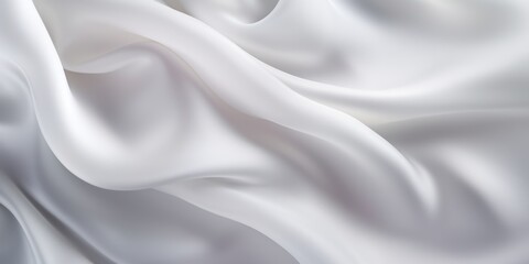 Obraz premium A detailed close-up view of a white fabric. Can be used for fashion design, textile patterns, or background images.