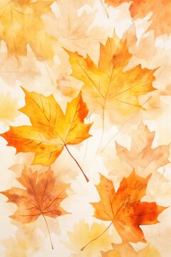 A beautiful painting depicting a bunch of autumn leaves. Perfect for adding a touch of nature and warmth to any space.