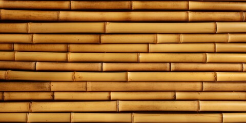 A detailed close up view of a bamboo wall. This image can be used to showcase the texture and natural beauty of bamboo in various design projects.