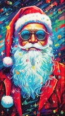 Neo pop art Christmas santa