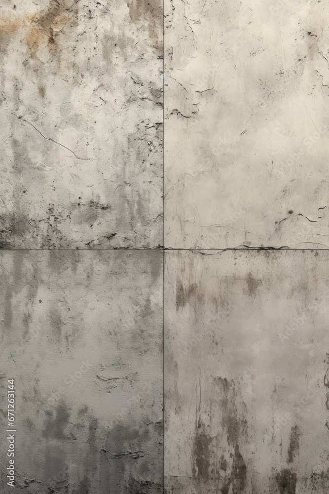 Poster Two cement walls placed next to each other. Can be used to depict concepts such as separation, division, or urban architecture