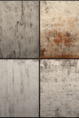 A collection of four different colored concrete textures. These versatile textures can be used for various design projects