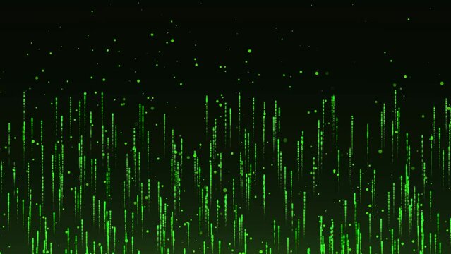 Fondo con linea de part&iacute;culas que suben color verde