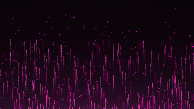 Fondo con linea de part&iacute;culas que suben color rosa