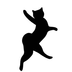 Fototapeta premium jumping silhouette cat