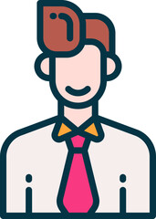 employee fille color icon. vector icon for your website, mobile, presentation, and logo design.
