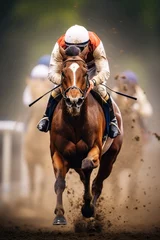 Rolgordijnen Horse racing © piai