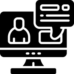 online conference glyph icon. vector icon for your website, mobile, presentation, and logo design.