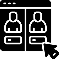 employee selection glyph icon. vector icon for your website, mobile, presentation, and logo design.