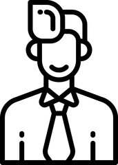 employee line icon. vector icon for your website, mobile, presentation, and logo design.