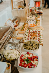 A delicious appetizer. Calorie food. Catering for celebrations.