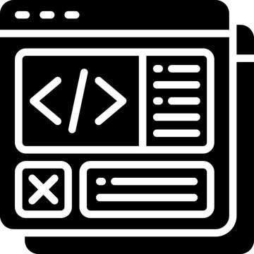 programming glyph icon. vector icon for your website, mobile, presentation, and logo design.