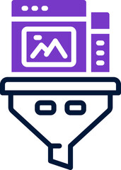 filter dual tone icon. vector icon for your website, mobile, presentation, and logo design.