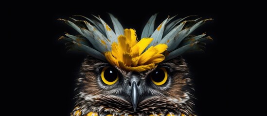 A photo manipulation in which an owl s feathers magically transform into a pineapple