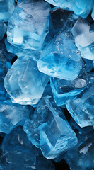 Fototapeta premium ice is cold and blue. AI generative