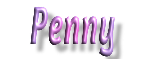 Penny - pink color - female name - ideal for websites, emails, presentations, greetings, banners, cards, books, t-shirt, sweatshirt, prints, cricut, silhouette,