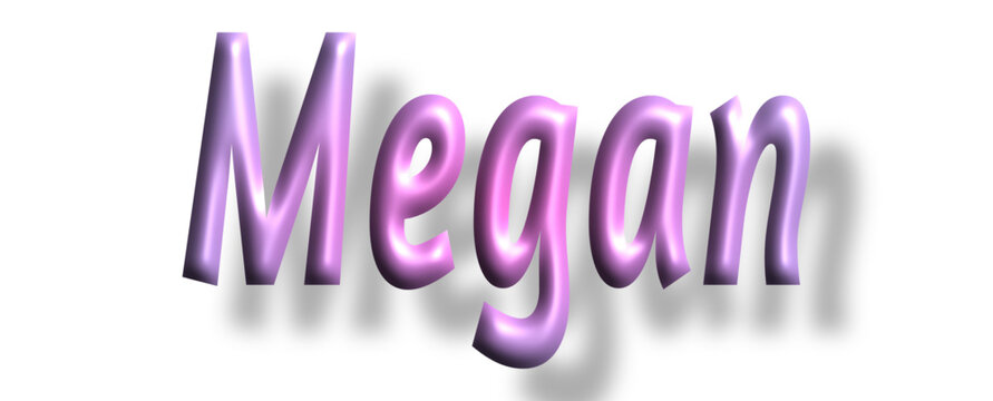Megan - pink color - female name - ideal for websites, emails, presentations, greetings, banners, cards, books, t-shirt, sweatshirt, prints, cricut, silhouette,