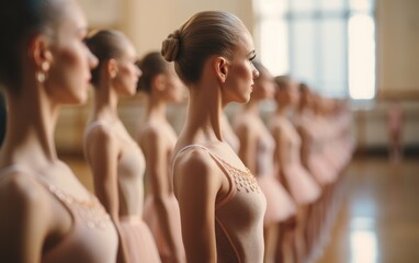 A beautiful close up photo of a ballet class - obrazy, fototapety, plakaty