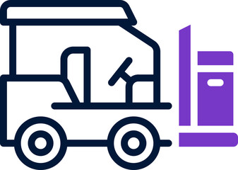 forklift dual tone icon. vector icon for your website, mobile, presentation, and logo design.