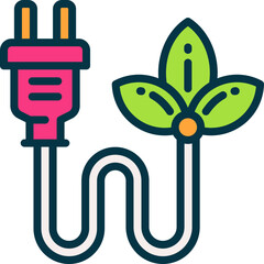 sustainable energy filled color icon. vector icon for your website, mobile, presentation, and logo design.