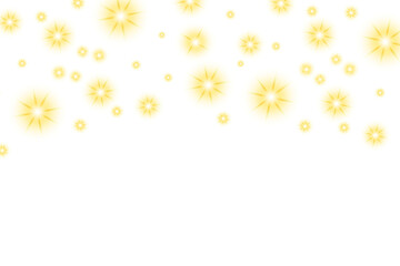 golden shining stars png. Bokeh star lights effect background. Christmas glowing stars background...